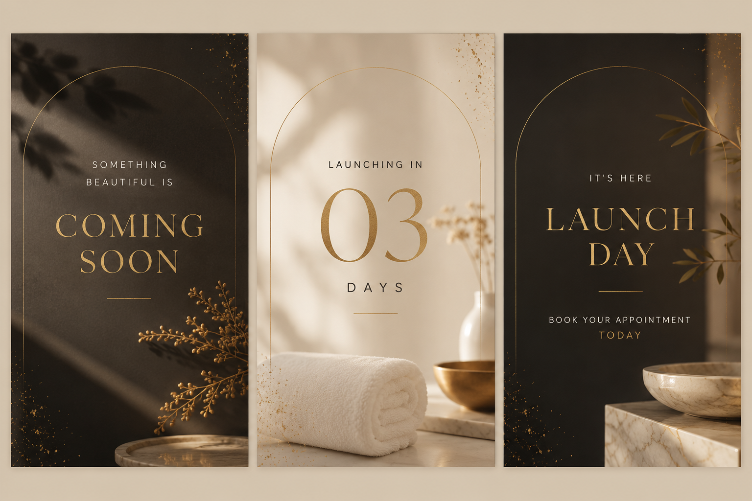 Launch campaign: coming soon, countdown, and launch day set